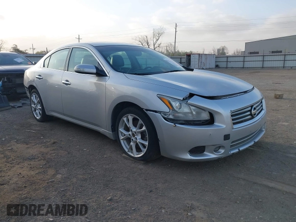 2012 Nissan Maxima SV with VIN 1N4AA5AP8CC866483, listed as a IAAI auction lot 41823966 with 93,535 mi miles and . Bid and sale history available at DreamBid. Image 1.