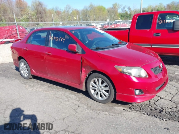 2010 Toyota Corolla with VIN 2T1BU4EE6AC463034, listed as a IAAI auction lot 42142584 with 190,193 mi miles. Bid and sale history available at carsss.com. Image 1.