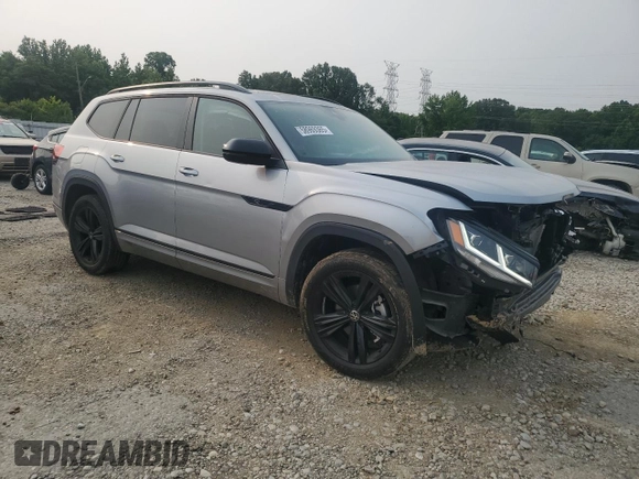 2023 Volkswagen Atlas SEL R-Line Black with VIN 1V2SR2CA1PC523727, listed as a Copart auction lot 58969365 with 27,169 mi miles and Salvage title. Bid and sale history available at DreamBid. Image 4.