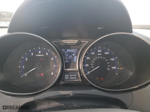 2014 Hyundai Veloster Turbo with VIN KMHTC6AE3EU196626, listed as a Copart auction lot 79916834 with 86,683 mi miles and Salvage Title. Bid and sale history available at carsss.com. Image 9.