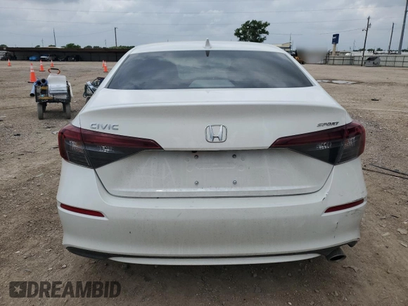2025 Honda Civic Sport with VIN 2HGFE2F57SH566392, listed as a Copart auction lot 53600405 with 2,356 mi miles and Salvage title. Bid and sale history available at DreamBid. Image 6.