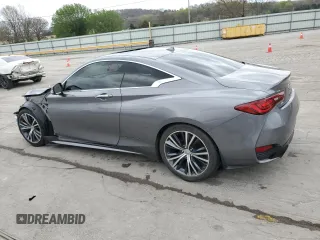 2017 Infiniti Q60 2.0t with VIN JN1CV7EL1HM320865, listed as a Copart auction lot 50822425 with 42,934 mi miles and Salvage Title. Bid and sale history available at DreamBid. Image 2.
