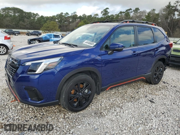 2024 Subaru Forester Sport with VIN JF2SKAGC1RH461250, listed as a Copart auction lot 44446605 with 12,527 mi miles and Salvage Title. Bid and sale history available at carsss.com. Image 1.
