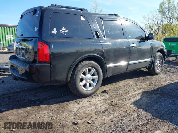 2006 Infiniti QX56 with VIN 5N3AA08C56N809993, listed as a IAAI auction lot 42109180 with 161,082 mi miles. Bid and sale history available at carsss.com. Image 4.