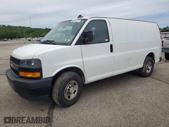 2020 Chevrolet Express Cargo with VIN 1GCWGAFP4L1248766, listed as a Copart auction lot 57220355 with 129,880 mi miles and Clean title. Bid and sale history available at DreamBid. Image 1.