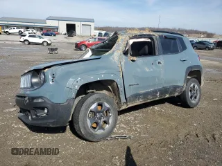 2018 Jeep Renegade Upland z VIN ZACCJBAB3JPG71678, wystawiony jako Copart lot #45856275 z przebiegiem Nie podano mil oraz Szkoda całkowita • Salvage title. Historia ofert i sprzedaży dostępna na DreamBid. Obrazek 1.