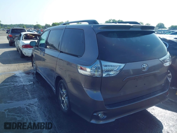 2017 Toyota Sienna SE with VIN 5TDXZ3DC4HS799333, listed as a IAAI auction lot 42424153 with 110,792 mi miles and . Bid and sale history available at DreamBid. Image 3.