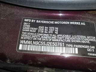 2018 MINI Clubman Cooper S with VIN WMWLN9C55J2E50761, listed as a IAAI auction lot 41469770 with 189,592 mi miles. Bid and sale history available at carsss.com. Image 9.