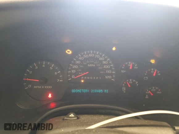 2007 Chevrolet TrailBlazer LS with VIN 1GNDT13S072218795, listed as a Copart auction lot 53975595 with 218,405 mi miles and Non Repairable. Bid and sale history available at DreamBid. Image 9.