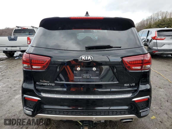 2019 Kia Sorento SX Limited with VIN 5XYPKDA51KG499205, listed as a Copart auction lot 45203515 with 55,145 mi miles and Salvage Title. Bid and sale history available at carsss.com. Image 6.