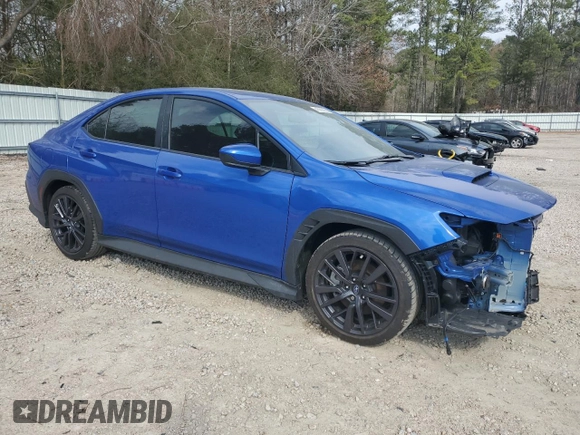 2023 Subaru WRX Premium with VIN JF1VBAF64P9821650, listed as a Copart auction lot 46983085 with 13,016 mi miles and Salvage title. Bid and sale history available at DreamBid. Image 4.