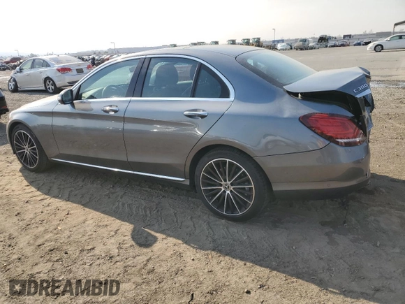 2021 Mercedes-Benz C 300 with VIN W1KWF8DBXMR638766, listed as a Copart auction lot 42577795 with 19,507 mi miles and Salvage Title. Bid and sale history available at carsss.com. Image 2.