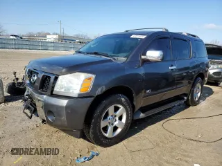 2007 Nissan Armada SE with VIN 5N1AA08C27N714544, listed as a Copart auction lot 47015635 with 263,732 mi miles and Non repairable. Bid and sale history available at DreamBid. Image 1.