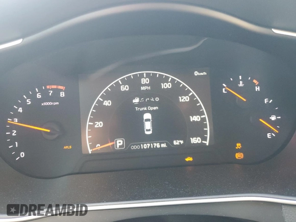 2014 Kia Cadenza Premium with VIN KNALN4D7XE5138813, listed as a Copart auction lot 41406165 with 107,176 mi miles and Salvage Title. Bid and sale history available at carsss.com. Image 9.