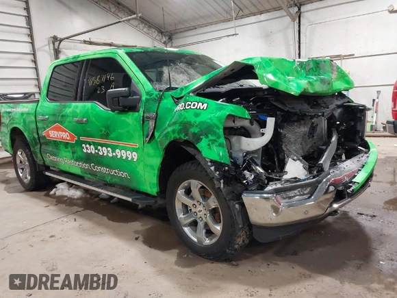 2023 Ford F-150 XL with VIN 1FTFW1ED8PFA30462, listed as a IAAI auction lot 41587146 with 64,833 mi miles. Bid and sale history available at carsss.com. Image 1.