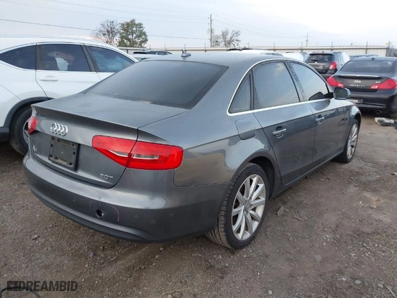 2013 Audi A4 Premium Plus with VIN WAUEFAFL6DA057358, listed as a IAAI auction lot 40967023 with 154509 miles. Bid and sale history available at carsss.com. Image 4.