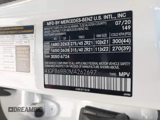2021 Mercedes-Benz GLE 53 AMG with VIN 4JGFB6BB0MA262697, listed as a IAAI auction lot 41651486 with 52,111 mi miles and . Bid and sale history available at DreamBid. Image 9.