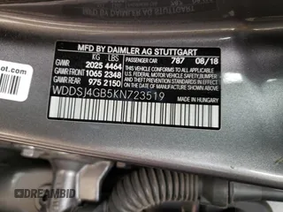 2019 Mercedes-Benz CLA with VIN WDDSJ4GB5KN723519, listed as a Copart auction lot 42684593 with 20,054 mi miles. Bid and sale history available at carsss.com. Image 12.