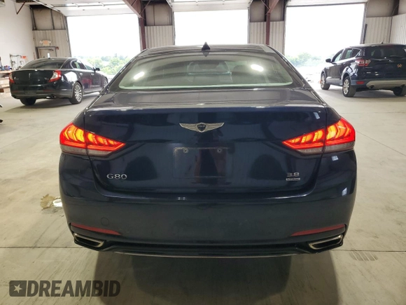 2018 Genesis G80 3.8L with VIN KMHGN4JE3JU250467, listed as a Copart auction lot 69691334 with 53,882 mi miles and Salvage Title. Bid and sale history available at carsss.com. Image 6.