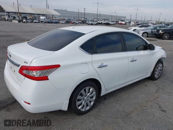 2015 Nissan Sentra S with VIN 3N1AB7AP8FY302706, listed as a IAAI auction lot 42039775 with 148,694 mi miles. Bid and sale history available at carsss.com. Image 4.