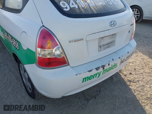 2007 Hyundai Accent GS with VIN KMHCM36C17U001726, listed as a IAAI auction lot 41962105 with 138,952 mi miles. Bid and sale history available at carsss.com. Image 15.