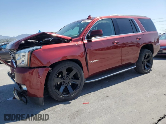 2019 GMC Yukon SLE with VIN 1GKS1AKC9KR355643, listed as a Copart auction lot 52050855 with 50,729 mi miles and Salvage Title. Bid and sale history available at carsss.com. Image 1.