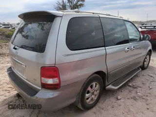 2004 Kia Sedona LX with VIN KNDUP131046534898, listed as a Copart auction lot 75387904 with 0 mi miles and Non Repairable. Bid and sale history available at carsss.com. Image 3.