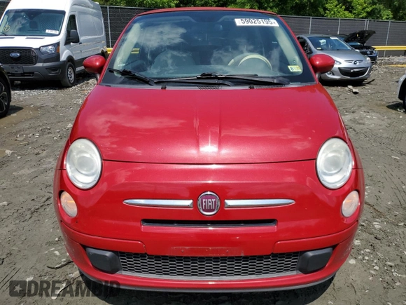 2013 FIAT 500 Pop z VIN 3C3CFFDR5DT664833, wystawiony jako Copart lot #59025195 z przebiegiem 112 991 mil mil oraz Czysty tytuł • Clean title. Historia ofert i sprzedaży dostępna na DreamBid. Obrazek 5.