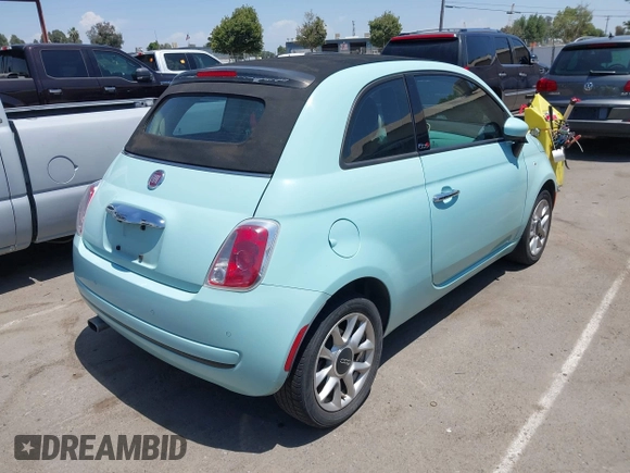2017 FIAT 500 Pop with VIN 3C3CFFLR3HT506062, listed as a IAAI auction lot 42444159 with 118,393 mi miles and . Bid and sale history available at DreamBid. Image 4.