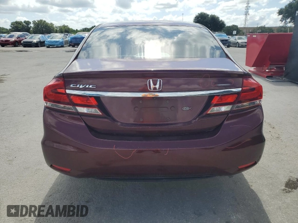 2014 Honda Civic LX z VIN 19XFB2F54EE041104, wystawiony jako Copart lot #61161155 z przebiegiem 180 574 mil mil oraz Szkoda całkowita • Salvage title. Historia ofert i sprzedaży dostępna na DreamBid. Obrazek 6.