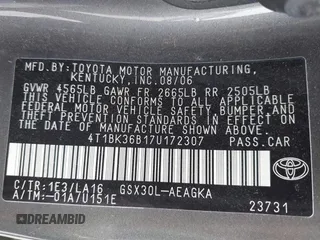 2007 Toyota Avalon XL z VIN 4T1BK36B17U172307, wystawiony jako IAAI lot #42199032 z przebiegiem 169 660 mil mil oraz . Historia ofert i sprzedaży dostępna na DreamBid. Obrazek 9.