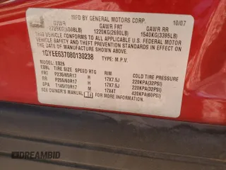 2008 Cadillac SRX RWD z VIN 1GYEE637080130238, wystawiony jako Copart lot #45299765 z przebiegiem 150 684 mil mil oraz Szkoda całkowita • Salvage title. Historia ofert i sprzedaży dostępna na DreamBid. Obrazek 13.