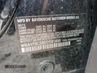 2013 BMW 7 Series 750Li xDrive с VIN WBAYF8C58DD141496, выставлен на аукционе Copart как лот 49923365 с пробегом 141 620 миль миль и Чистый • Clean title. История ставок и продаж доступна на DreamBid. Изображение 13.