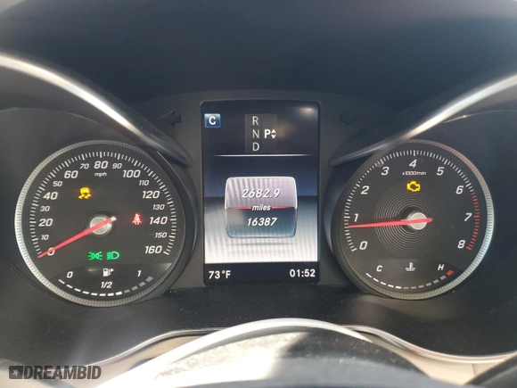 2019 Mercedes-Benz GLC with VIN WDC0G4KB3KV148578, listed as a Copart auction lot 48115225 with 16,387 mi miles and Non Repairable. Bid and sale history available at carsss.com. Image 9.