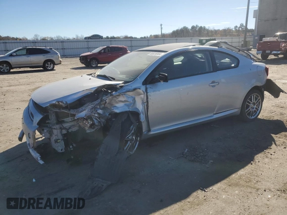 2005 Scion tC with VIN JTKDE177050005467, listed as a Copart auction lot 80026984 with 121,465 mi miles and Salvage Title. Bid and sale history available at carsss.com. Image 1.