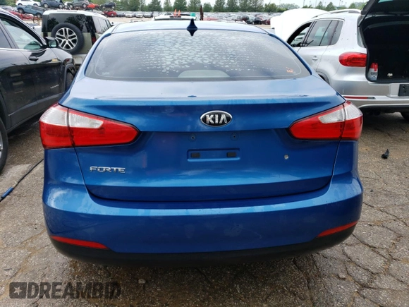 2014 Kia Forte LX with VIN KNAFK4A62E5072887, listed as a Copart auction lot 54943764 with 0 mi miles and Salvage Title. Bid and sale history available at carsss.com. Image 6.