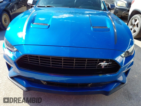 2021 Ford Mustang EcoBoost with VIN 1FA6P8TD9M5128237, listed as a IAAI auction lot 42103583 with 39,383 mi miles. Bid and sale history available at carsss.com. Image 6.