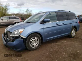 2007 Honda Odyssey EX-L with VIN 5FNRL38777B095914, listed as a Copart auction lot 53208585 with 254,710 mi miles and Salvage Title. Bid and sale history available at carsss.com. Image 1.