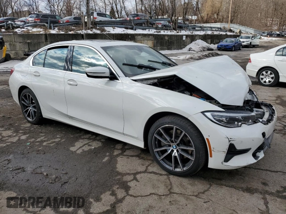 2021 BMW 3 Series 330i xDrive with VIN 3MW5R7J02M8B69061, listed as a Copart auction lot 42602125 with 0 mi miles and Salvage Title. Bid and sale history available at carsss.com. Image 4.