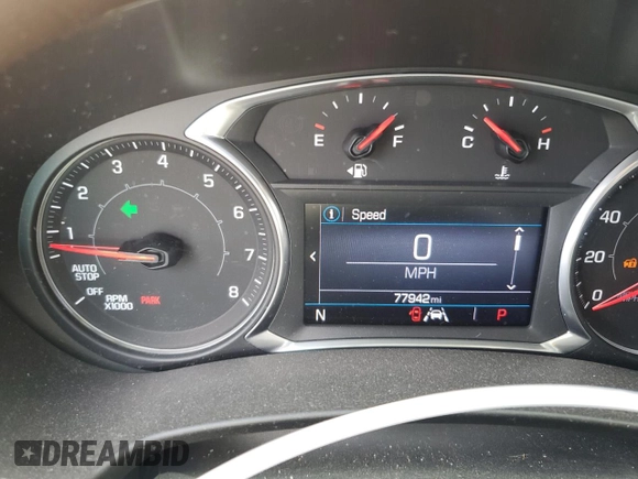 2020 GMC Terrain SLE with VIN 3GKALMEV1LL204468, listed as a Copart auction lot 59158535 with 77,942 mi miles and Salvage title. Bid and sale history available at DreamBid. Image 9.