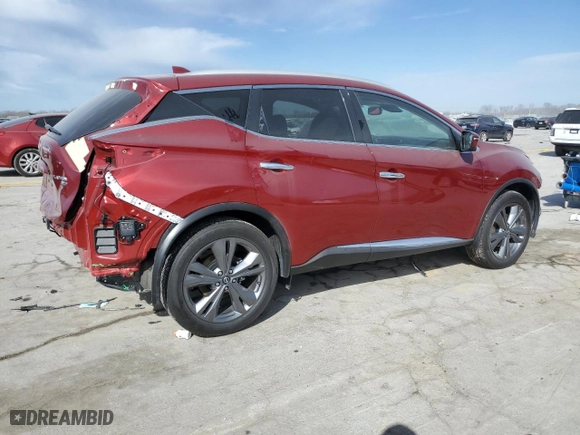 2023 Nissan Murano Platinum with VIN 5N1AZ2DS2PC121411, listed as a Copart auction lot 45659785 with 12,597 mi miles and Salvage Title. Bid and sale history available at carsss.com. Image 3.