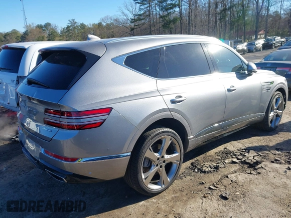 2024 Genesis GV80 z VIN KMUHCESC4RU178074, wystawiony jako IAAI lot #41800883 z przebiegiem 10 725 mil mil oraz . Historia ofert i sprzedaży dostępna na DreamBid. Obrazek 4.