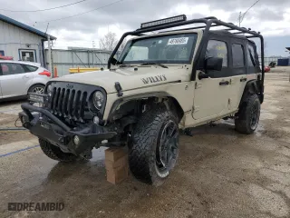 2017 Jeep Wrangler Unlimited Sport with VIN 1C4BJWDG1HL676550, listed as a Copart auction lot 49780485 with 72,723 mi miles and Salvage Title. Bid and sale history available at carsss.com. Image 1.