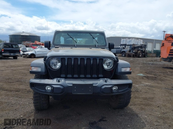 2021 Jeep Wrangler Unlimited Willys with VIN 1C4HJXDGXMW763324, listed as a IAAI auction lot 41643296 with 22,599 mi miles and . Bid and sale history available at DreamBid. Image 12.