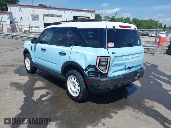 2023 Ford Bronco Sport Heritage with VIN 3FMCR9G63PRE21640, listed as a IAAI auction lot 42057428 with 29,628 mi miles and . Bid and sale history available at DreamBid. Image 3.