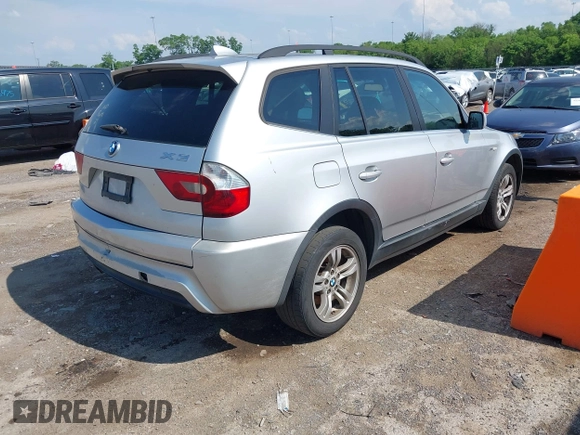 2006 BMW X3 3.0i with VIN WBXPA93406WG82601, listed as a IAAI auction lot 42160796 with 244,389 mi miles and . Bid and sale history available at DreamBid. Image 4.