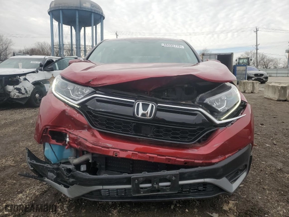 2022 Honda CR-V EX with VIN 2HKRW2H53NH605982, listed as a Copart auction lot 49432115 with 19,588 mi miles and Salvage Title. Bid and sale history available at carsss.com. Image 5.