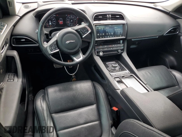 2020 Jaguar F-Pace 25t Checkered Flag Edition with VIN SADCP2FX5LA618619, listed as a Copart auction lot 77537374 with 42,051 mi miles and Salvage title. Bid and sale history available at DreamBid. Image 8.