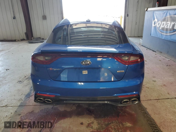 2018 Kia Stinger Premium with VIN KNAE25LA8J6021479, listed as a Copart auction lot 48129355 with 41,385 mi miles and Salvage Title. Bid and sale history available at carsss.com. Image 6.