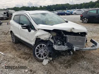 2019 Ford EcoSport Titanium z VIN MAJ6S3KL1KC254384, wystawiony jako Copart lot #57174842 z przebiegiem 14 689 mil mil oraz Szkody całkowita. Historia ofert i sprzedaży dostępna na DreamBid. Obrazek 1.